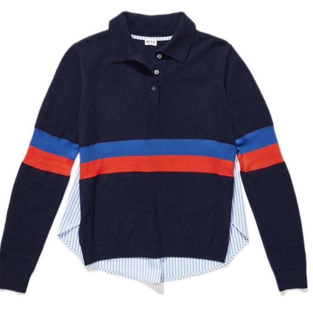 KULE the RAINEY CONTRAST KNIT SWEATER